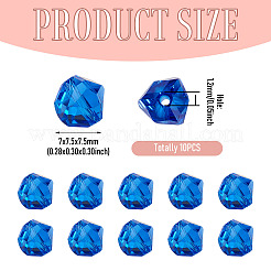 10 perle en verre imitation cristal autrichien&nbsp;GLAA-TADJ0001-11F