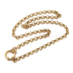 Женские ожерелья-цепочки Rolo из нержавеющей стали 304 с пружинными застежками NJEW-Z091-03G