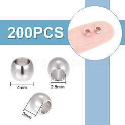 200 pieza de cuentas espaciadoras de acero inoxidable 201&nbsp;STAS-UN0054-11