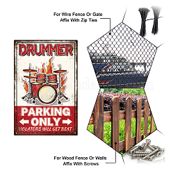 Старинный металлический оловянный знак&nbsp;AJEW-WH0189-467