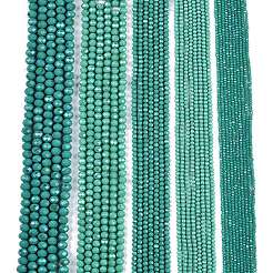 Гальванизировать непрозрачные сплошной цвет стеклянные бусы пряди EGLA-A044-P4mm-L31