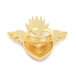 Покрытие стойки латунные прозрачные кольца с фианитом открытые манжеты&nbsp;RJEW-S411-01G-10