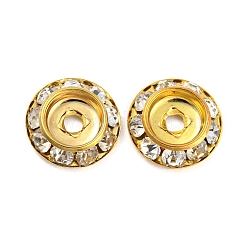 真鍮クリスタルラインストーンビーズ  フラットラウンド  ミックスカラー  11x3mm  穴：2mm&nbsp;RB-F035-06B