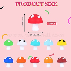 20шт 10 цвета грибные силиконовые фокусные бусины JX900A