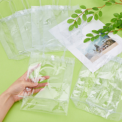 Прозрачные подарочные пакеты из ПВХ с ручкой CON-WH0088-69