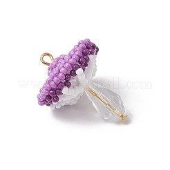 Подвески-грибы из стеклянных бусинок&nbsp;PALLOY-MZ00851-02