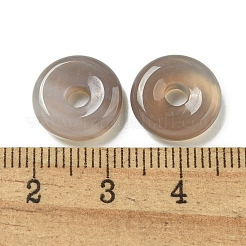 Подвески-пончики из натурального серого агата/диска пи&nbsp;G-G142-01J