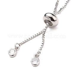 Регулируемые латунные браслеты из микропаве из циркония и боло BJEW-JB05633