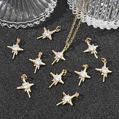 Pendentifs en laiton Shegrace avec zircon cubique transparent&nbsp;XGRQ3K574-566G