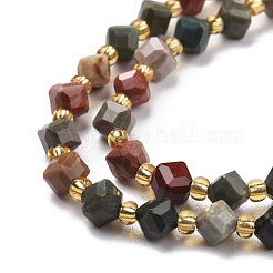 Натуральные полихромные агатовые бусины G-P463-01