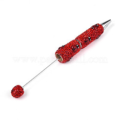 Шариковая ручка с паве из смолы и полимерной глины со стразами AJEW-T013-04M