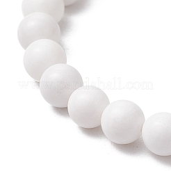 Браслеты из натуральных малайзийских жадеитов с круглыми бусинами BJEW-JB11599-02