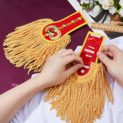 Ткань с железными эполетами аксессуары костюма&nbsp;DIY-WH0700-51B