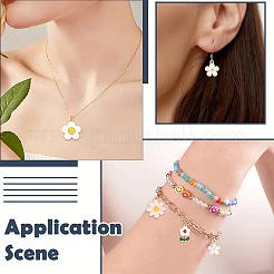 80個20スタイルアロイエナメルペンダント  花  ミックスカラー  12~22.5x9~20.5x1~4mm  穴：1.2~2mm  4個/スタイル&nbsp;ENAM-FS0004-21