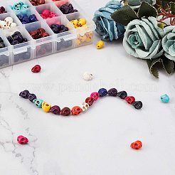 Синтетические бирюзовые бусы из окрашенных в тему хэллоуина&nbsp;G-GA0001-04