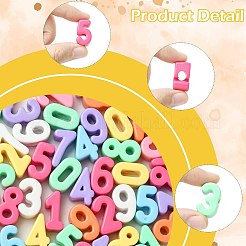 100шт 9 стиля непрозрачные акриловые бусины&nbsp;OACR-FS0002-68