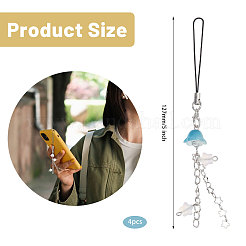 4 шт. 4-цветные ремешки для мобильного телефона с изображением медузы и звезды FIND-GL0001-90