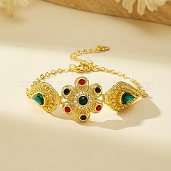 Браслеты из винтажной и богемной латуни с кубическими циркониями для женщин&nbsp;CK4218