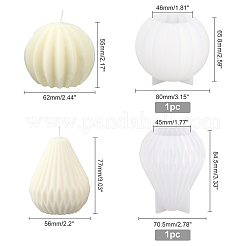 2 Stück Silikonformen für DIY-Kerzen in 2 Stilen&nbsp;DIY-FH0004-10