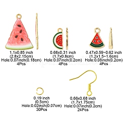 Серьги с подвесками в виде арбуза своими руками&nbsp;DIY-FS0006-06