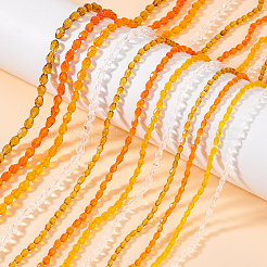 24 нитка 12 вида прозрачных граненых стеклянных бусин GLAA-WR0001-04