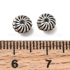 Perles d'espacement en alliage de style tibétain en forme de soucoupe&nbsp;FIND-Z128-13AS