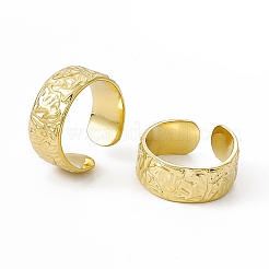 Ионное покрытие(ip) 304 нержавеющая сталь манжета кольцо для женщин RJEW-C060-13G