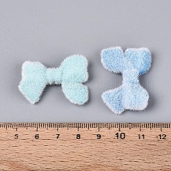 Флокированные непрозрачные акриловые бусины-бантики&nbsp;OACR-T030-10M