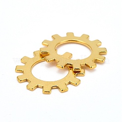 チベットスタイルの合金スチームパンクペンダント  カドミウムフリー＆鉛フリー  ホイールギヤ  アンティーク黄金  25x1mm&nbsp;TIBEP-A115032-AG-LF