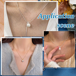 100 шт. 2-цветное вакуумное покрытие PVD из нержавеющей стали 304 с чашечкой-жемчужиной&nbsp;STAS-ME0002-97