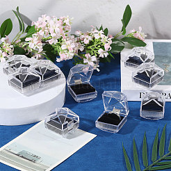 Boîtes de rangement pour anneaux en acrylique transparent&nbsp;FIND-WH0420-122B