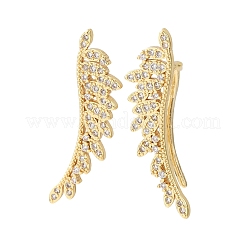Boucles d'oreilles à clous en laiton pavé de zirconiums cubiques&nbsp;LS-KK-CBAA351-08G