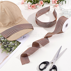 ポリエステルリボン  洋服アクセサリー  フラット  シエナ  1-1/2インチ（38mm）  約9.84ヤード（9m）/ロール&nbsp;OCOR-WH0036-83D-03