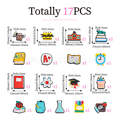 17 шт. 17 стиля школьных принадлежностей ПВХ пластиковые бусины&nbsp;KY-TA0001-46