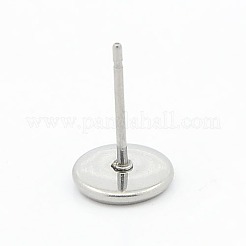 Плоские круглые серьги-гвоздики из нержавеющей стали марки 304 STAS-I017-03