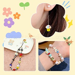 10шт 10 цвета бусины ручной работы с неровностями лэмпворк&nbsp;LAMP-CJ0002-16