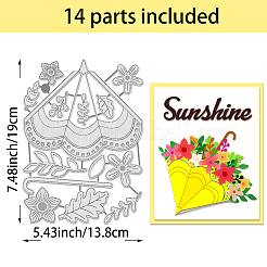 Углеродистая сталь разрезает трафареты DIY-WH0309-1625