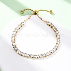 Теннисные браслеты из нержавеющей стали 304 с прозрачными кубическими циркониями BJEW-G754-03G-02