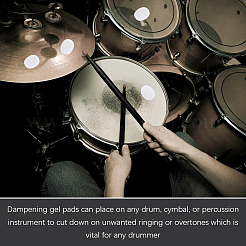 36 шт. овальные силиконовые наклейки на глушитель для барабанной установки&nbsp;AJEW-CP0009-73