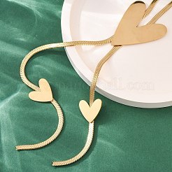 Ожерелья из нержавеющей стали 304 в форме сердца NJEW-R026-30G