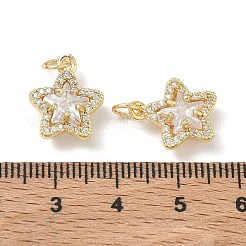 Latón micro pavimenta claro cubic zirconia encantos&nbsp;CU-CBA9FFD-07G