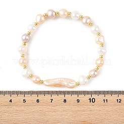 Stretch-Armbänder aus natürlichen Zuchtperlen aus Süßwasserperlen für Frauen&nbsp;BJEW-JB14192