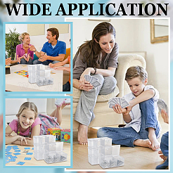 4 прямоугольный пластиковый контейнер для хранения бусин с 3 сетками и откидной крышкой&nbsp;CON-GO0001-04