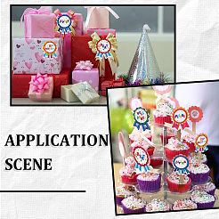 Круглые наградные бумажные самоклеящиеся наклейки&nbsp;DIY-WH20001-59