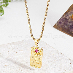 1шт латунные подвески с кубическим цирконием ожерелья&nbsp;NJEW-LP0001-46D-G