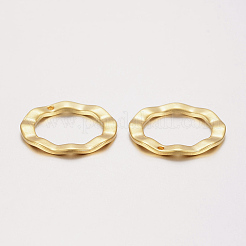 ステンレスペンダント201個  リング  ゴールドカラー  18x1mm  穴：1mm&nbsp;X-STAS-F162-10G
