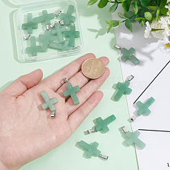 16 шт. религиозная подвеска из натурального зеленого авантюрина G-UN0001-08A