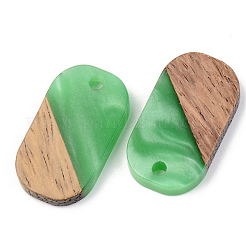 Pendentifs en résine opaque et bois de noyer&nbsp;RESI-S389-023A-C03
