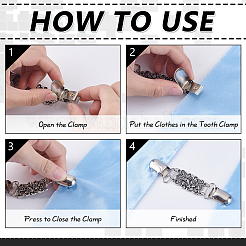 6 шт. 6-х стилевых зажимов для кардигана из цинкового сплава&nbsp;AJEW-ME0002-21