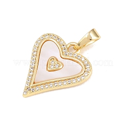 Pendenti in ottone con micro pavé di zirconi trasparenti per San Valentino&nbsp;KK-H273-39G-01